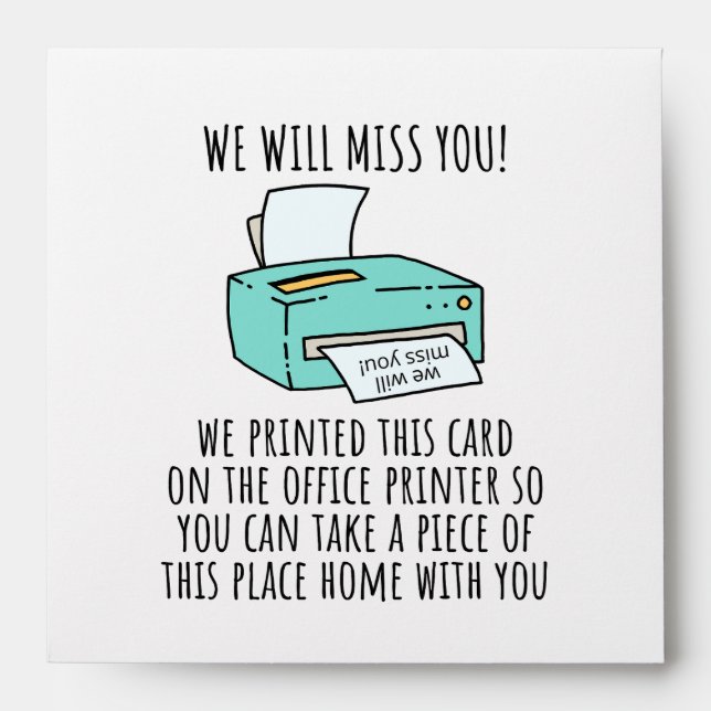 Enveloppe Carte de retrait pour collègue ou patron, amusant  (Devant)