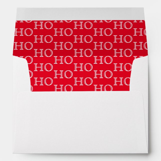Enveloppe Carte de vacances HO HO HO HO (Dos (Bas))