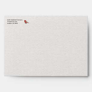 Enveloppe Carte de vacances rouge cardinal personnalisée pou