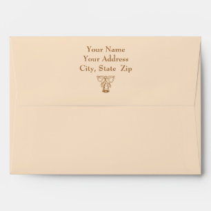 Enveloppe Carte de voeux en bronze
