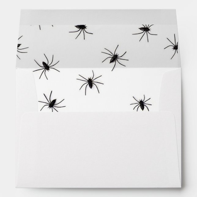 Enveloppe Carte de voeux Halloween-A7/Araignées (Dos (Bas))