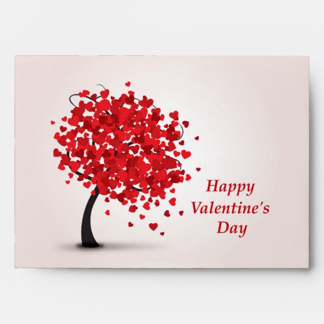 Enveloppe Carte de voeux Heureuse Sainte-Valentin A7 (Devant)