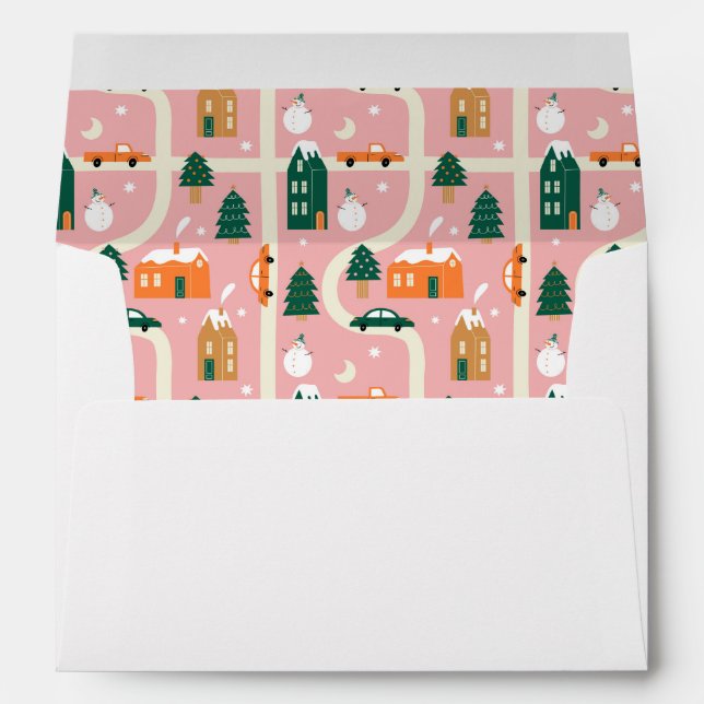 Enveloppe Carte des vacances de Noël Motif (Dos (Bas))