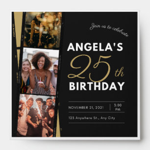 Enveloppe Carte d'invitation pour le 25e anniversaire