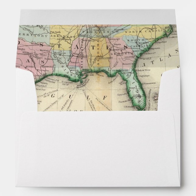 Enveloppe Carte Du Mexique, Amérique Centrale (Dos (Bas))