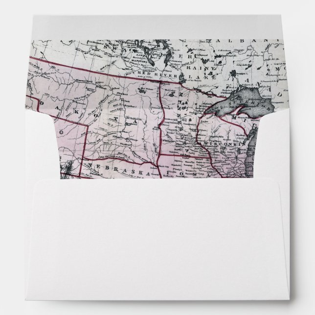 ENVELOPPE CARTE : GUERRE CIVILE, 1864 (Dos (Bas))