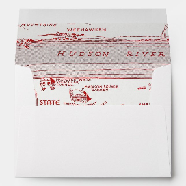 Enveloppe CARTE : MANHATTAN, c1935 (Dos (Bas))