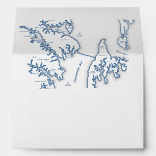 Enveloppe Carte Mariage de l'île Annapolis Kent Blanc