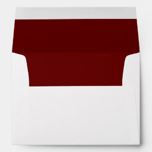 Enveloppe Carte Monogram Maroon Red Note