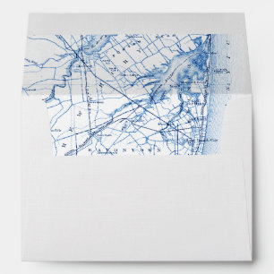Enveloppe Carte New Jersey longue branche Mariage blanc