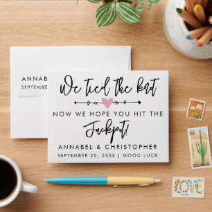 Enveloppe Carte Scratch Loterie Ticket moderne Mariage faveu