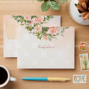 Enveloppe Cartes budgétaires mariages Pastel crème rose