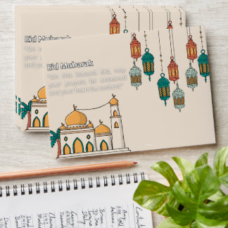 Enveloppe Cartes de vœux Eid Mubarak