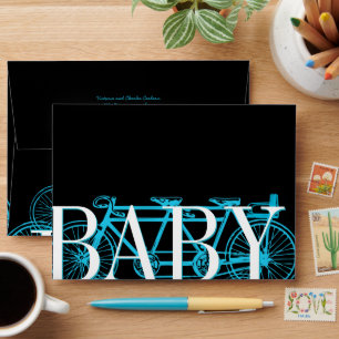 Enveloppe Cartes d'invitation de Baby Shower pour garçon à v