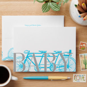 Enveloppe Cartes d'invitation pour Baby Shower garçon vintag