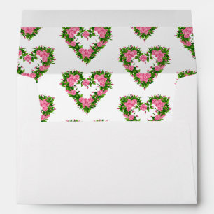 Enveloppe Cartes Enveloppe Coeurs Rose