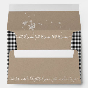 Enveloppe Carton de Noël Kraft, à la main, habile 5x7