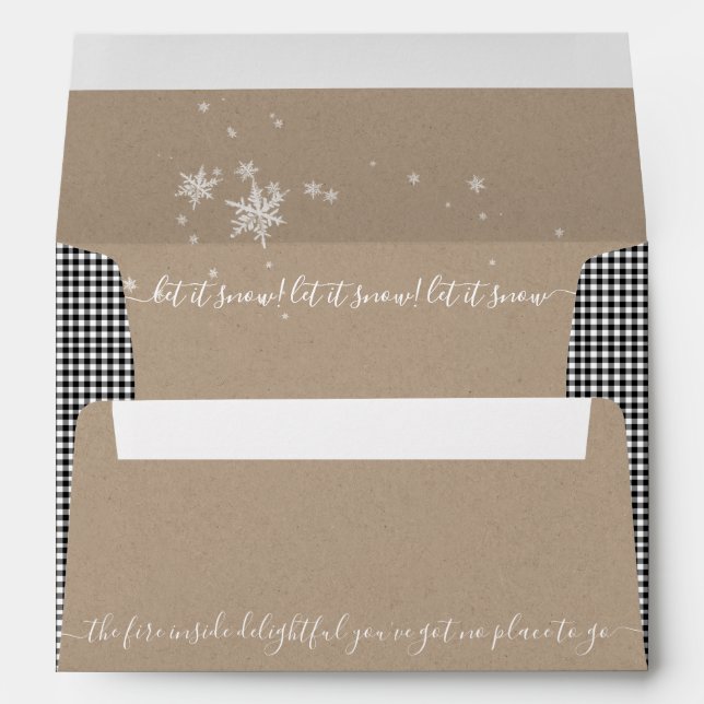 Enveloppe Carton de Noël Kraft, à la main, habile 5x7 (Dos (Bas))