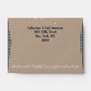 Enveloppe Carton de Noël manuscrit intelligent Papier Kraft 