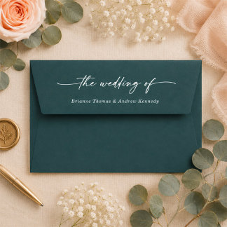 Enveloppe Carton d'invitation de mariage 5x7 Blooming Chic s