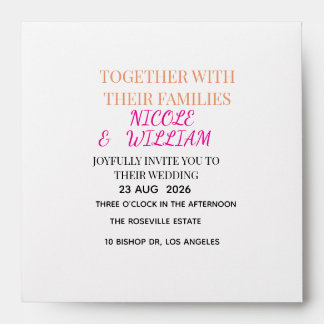 Enveloppe Carton d'invitation de mariage au jardin floral ve