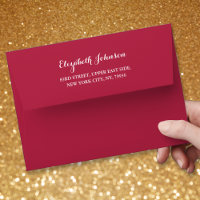 Carton d'invitation de mariage élégant Magenta pré