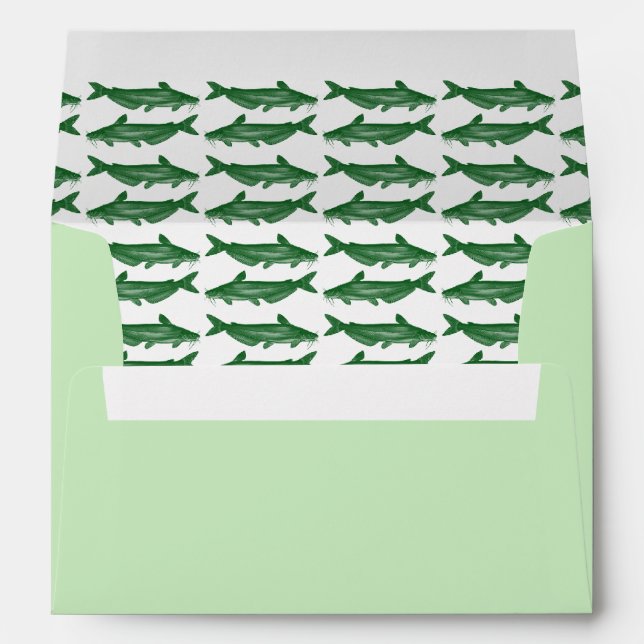 Enveloppe Catfish vert (Dos (Bas))