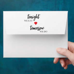 Enveloppe Ce Soir, Nous Mangeons, Demain, Nous Dînons De Rép