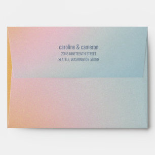 Enveloppe Celestial Pastel Blue Pink Gradient Adresse de ret