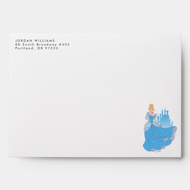 Enveloppe Cendrillon & Château Graphisme (Devant)