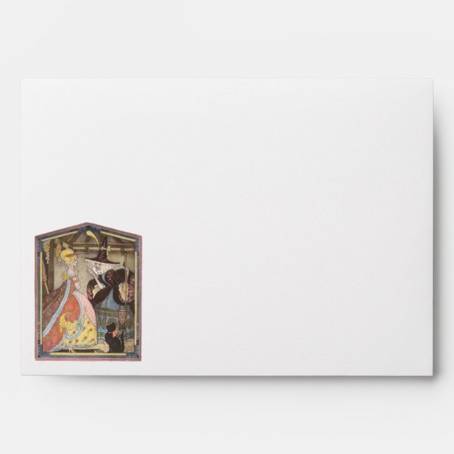 Enveloppe Cendrillon et Fée Gomère, Vintage Conte de Fée (Devant)