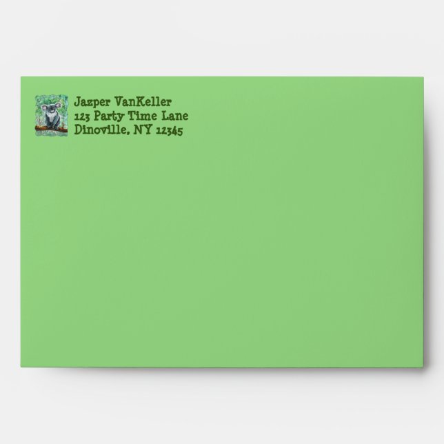 Enveloppe Centre de fête de l'ours koala mignon (Devant)