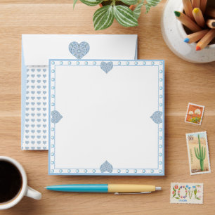 Enveloppe Céramique Lace Bleu clair