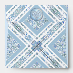 Enveloppe Céramique Lace Bleu clair