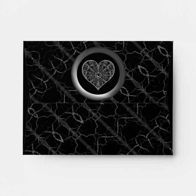 Enveloppe Céramique noir (Dos (Haut rabat))