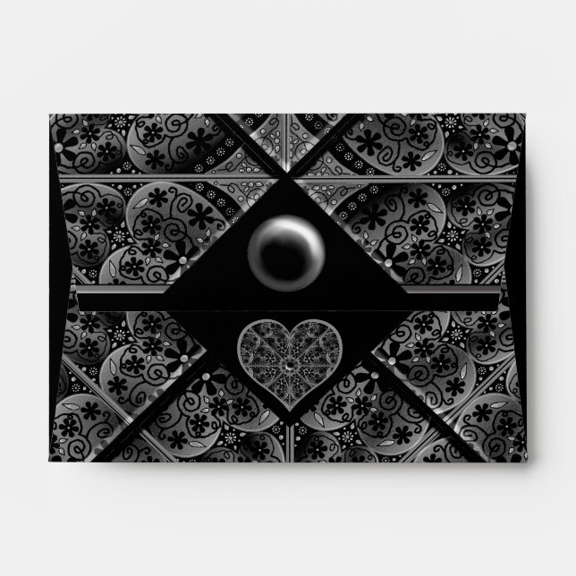 Enveloppe Céramique noir (Dos (Haut rabat))