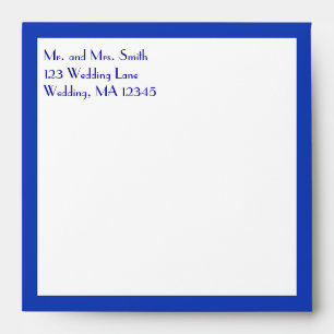Enveloppe Cercles bleus rétro & Ovals Mariage royal