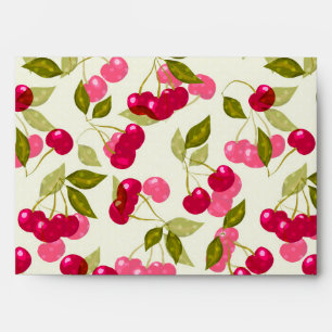 Enveloppe Cerise rouge mûre.