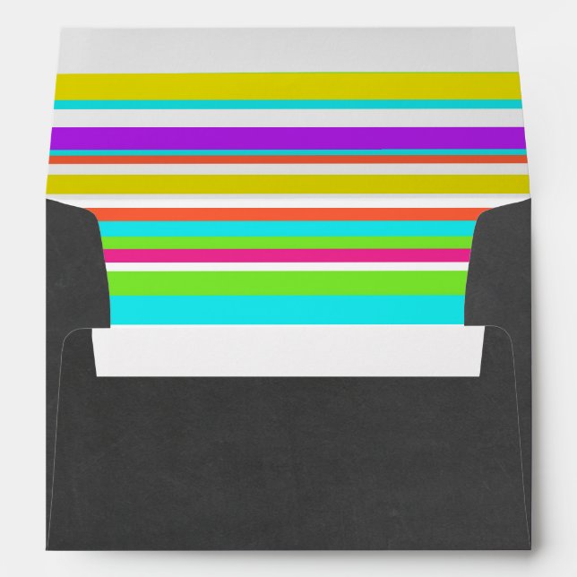 Enveloppe Chalkboard avec nylon striped Liner (Dos (Bas))