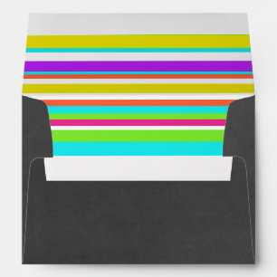 Enveloppe Chalkboard avec nylon striped Liner