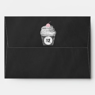 Enveloppe Chalkboard Cupcake Birthday Invitation