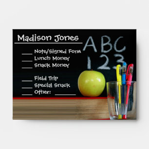Enveloppe Chalkboard Money pour étudiants