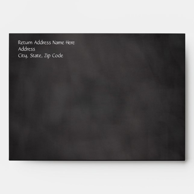 Enveloppe Chalkboard Palm Tree Beach Mariage (Devant)