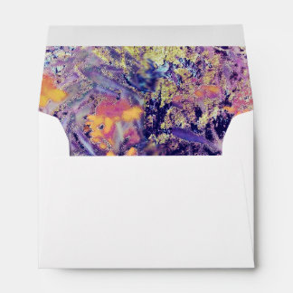 Enveloppe Champ de fleurs sauvages Impressionnisme-Bleu Jaun