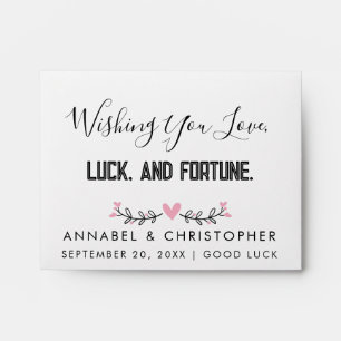 Enveloppe chance dans l'amour Mariage minimaliste chance fav