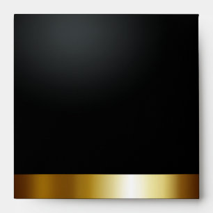 Enveloppe Chanceux dans le noir d'amour/carré d'or