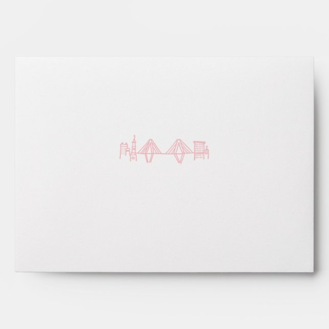 Enveloppe Charleston Toile en Pink Skyline (Devant)