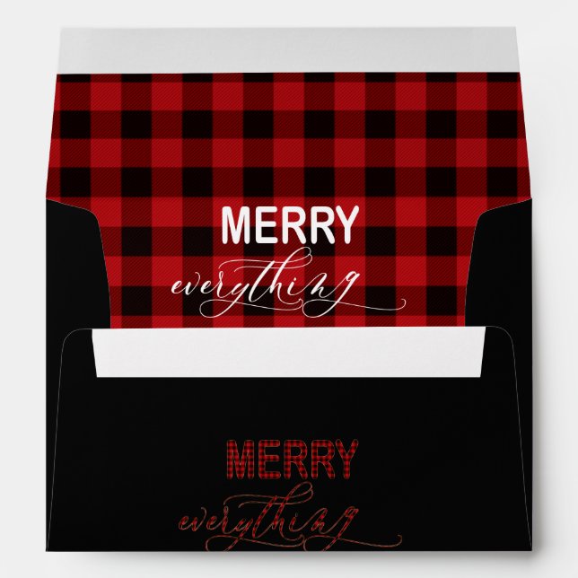 Enveloppe Charme Red Buffalo Holiday MERRY Tout (Dos (Bas))