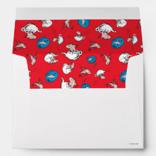 Enveloppe Chat dans le Chapeau Le Poisson Motif Rouge