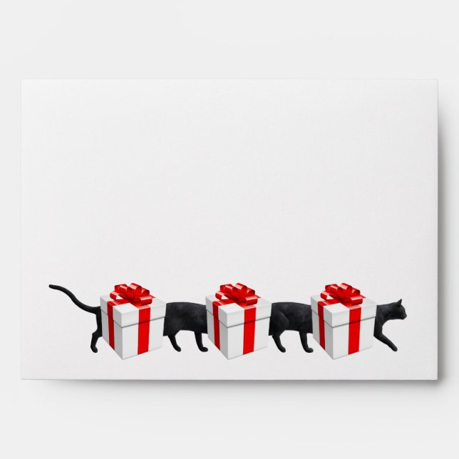 Enveloppe Chat le plus long du monde (Devant)